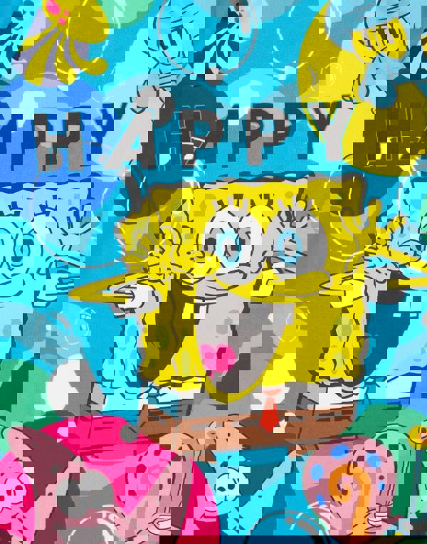 SpongeBob SquarePants Boys Blue Short Sleeve Long Leg Pyjama Set