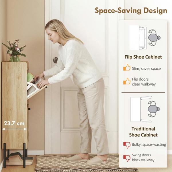 Flip-down Shoe Cabinet