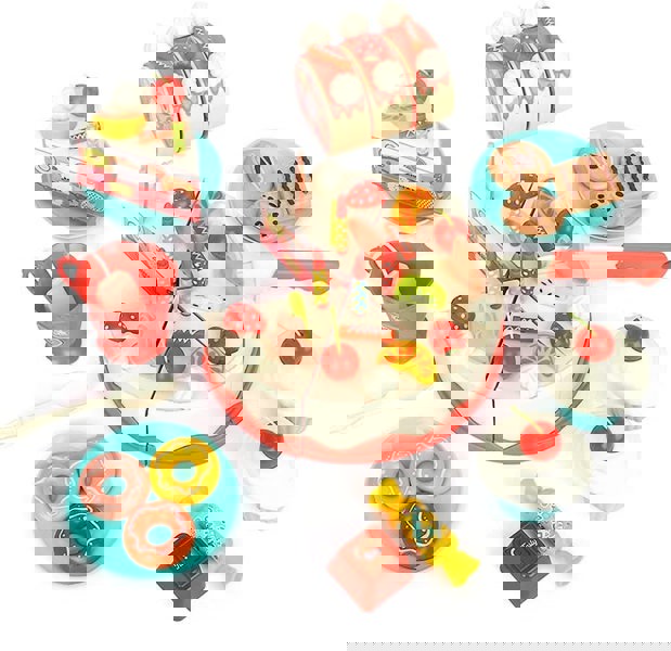 deAO Toys Cutting and Decorating Birthday Cake Tea Party Play Set