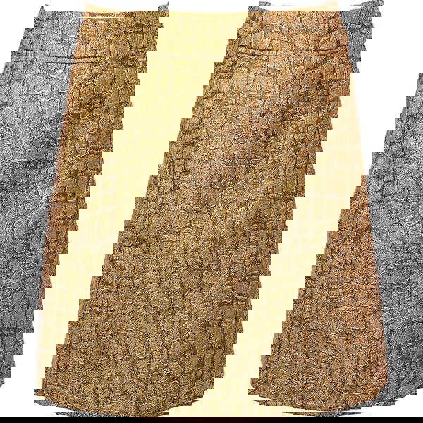 Tom Ford Womens Tom Ford  Croco Jacquard Wrap Mini Skirt In Brown