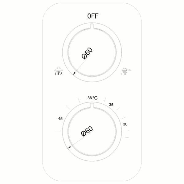 Flode Solna | RD Style 2 Funcs Conc Valve Shower Kit | Chrome