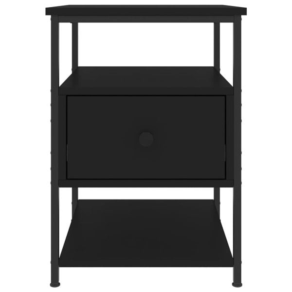 Berkfield Bedside Cabinets 2 pcs Black 40x42x56 cm Engineered Wood