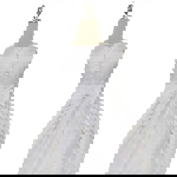 Back of girls white dress