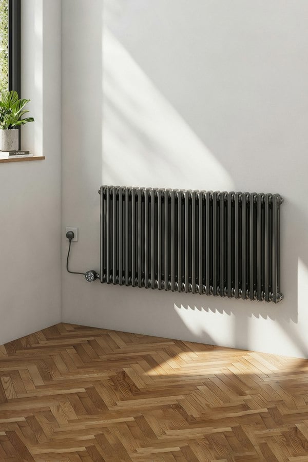 Living and Home 1200W Electric Radiator Wall Mounted 101cm x 60cm - Dark Grey