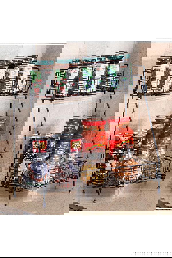 Living and Home 2-Tier Free Standing Cosmetic Organizer Kitchen Bathroom Storage Shelf  Countertop Spice Rack Holder 31.5cm