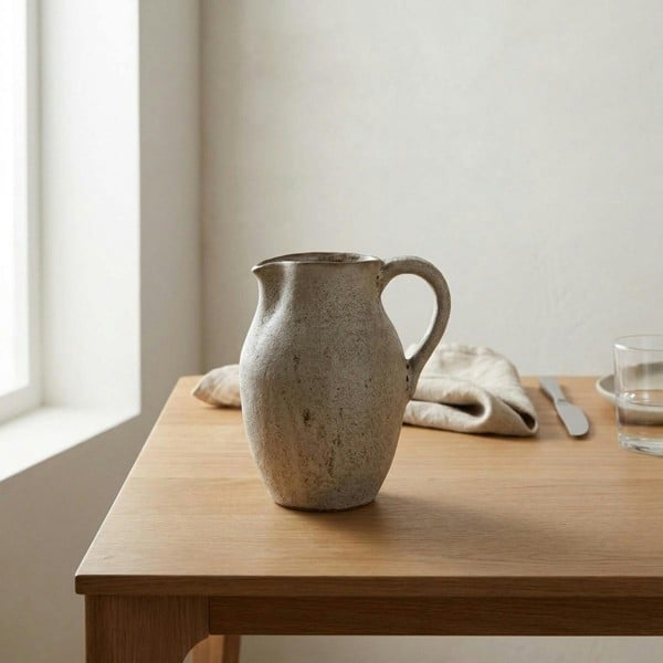 Garden Greatness Neutral Speckled Rustic Decorative Jug