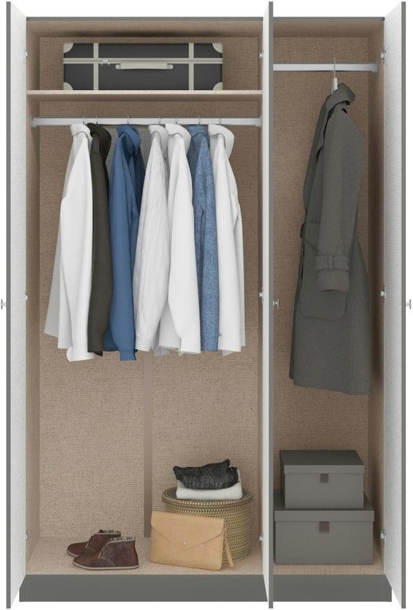 Seconique Denver 3 Door Triple Wardrobe 4 Piece Bedroom Set