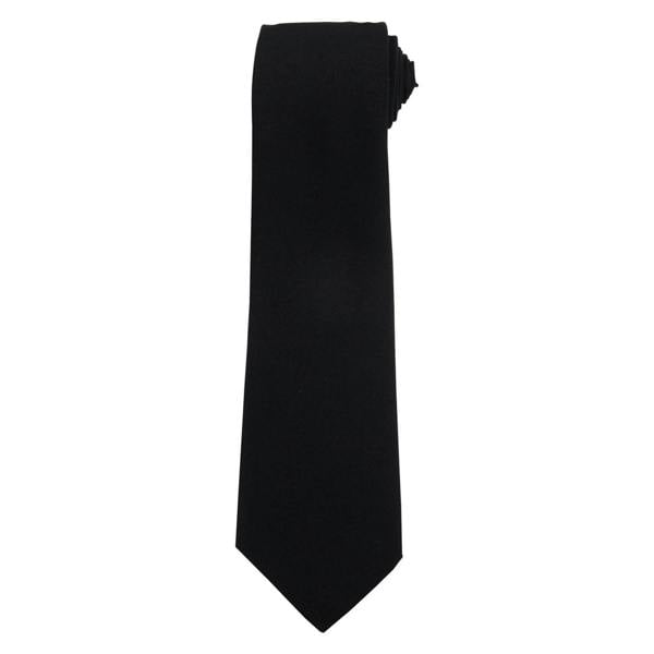 Premier Plain Polyester Tie - Black