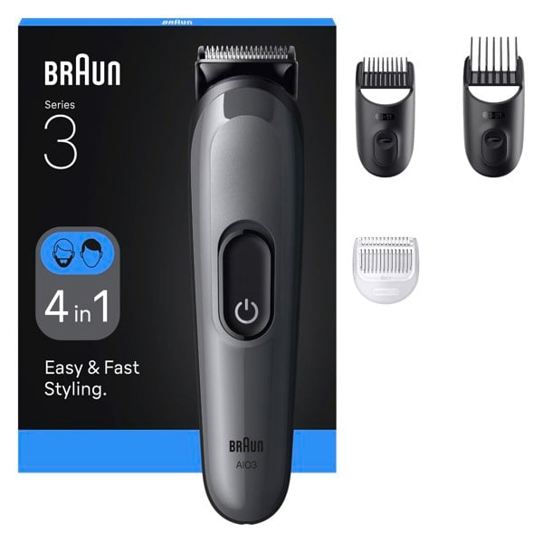 Braun All-in-One Series 3, AIO3500, 4-in-1 Grooming Kit - Grey