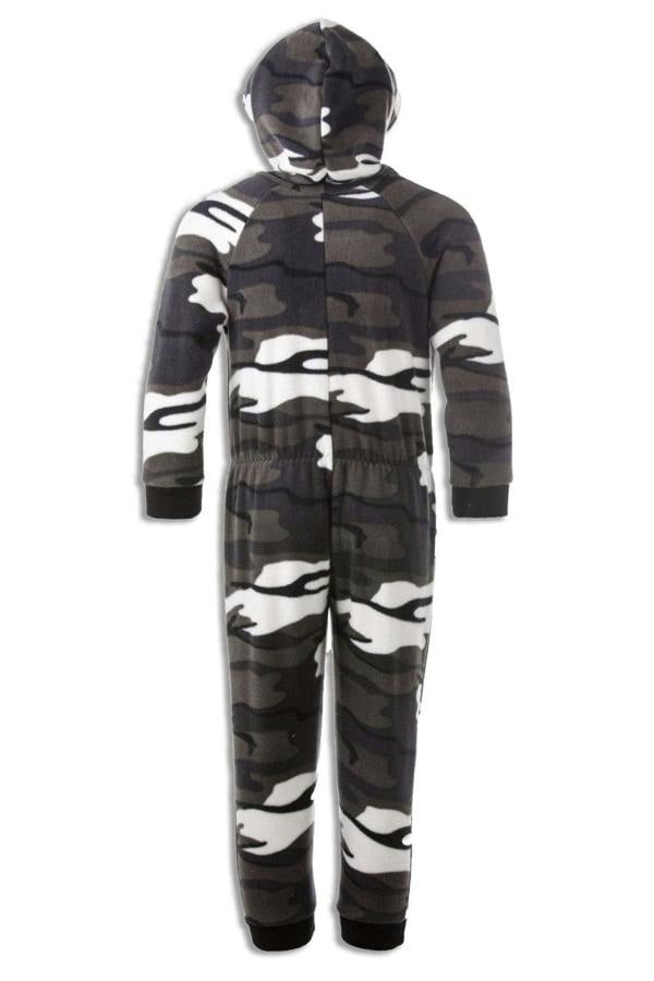 Camille Children's Camouflage Print Onesie Pyjama Sets For Boys