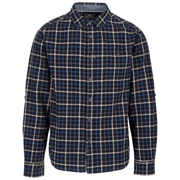 Trespass Mens Withnell Checked Cotton Shirt - Blue