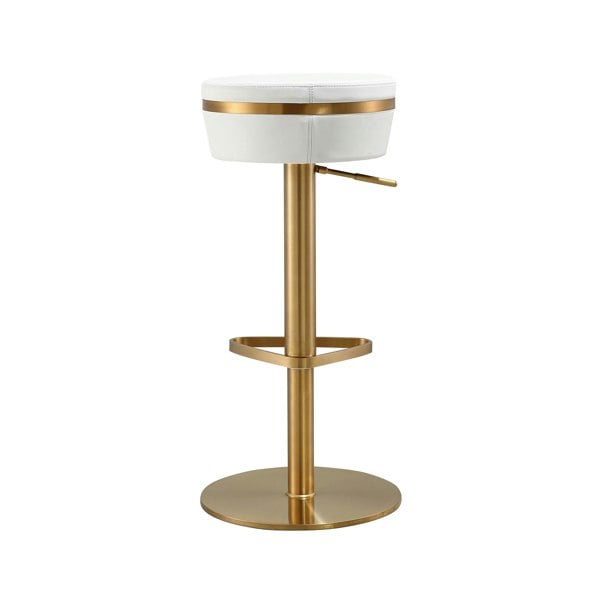 Furniture Edit Astro White and Gold Adjustable Stool