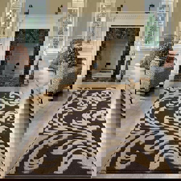 Smart Living Carved Rug Florence - Brown Beige