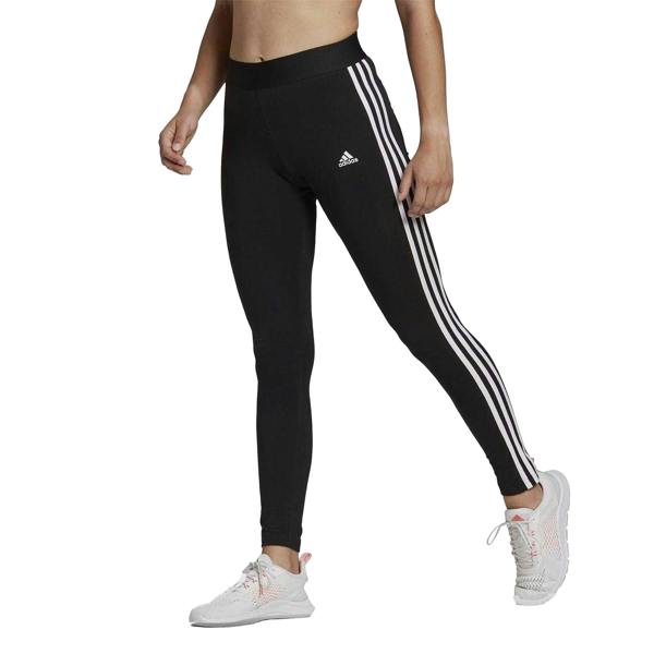 Adidas Womens/Ladies 3 Stripes Athletic Leggings - Black/White - 