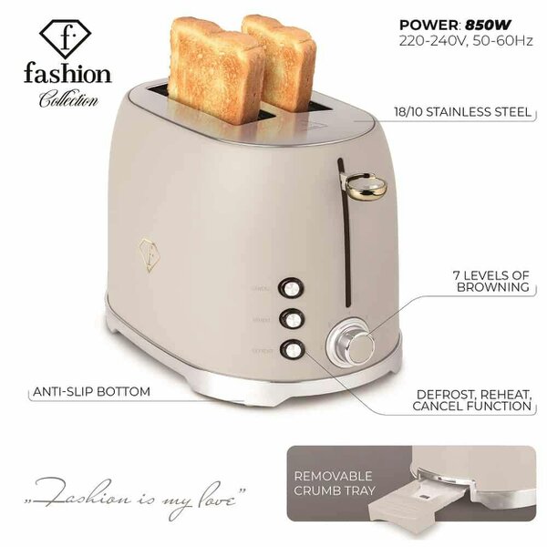Berlinger Haus Toaster Cream Gold FTV0112