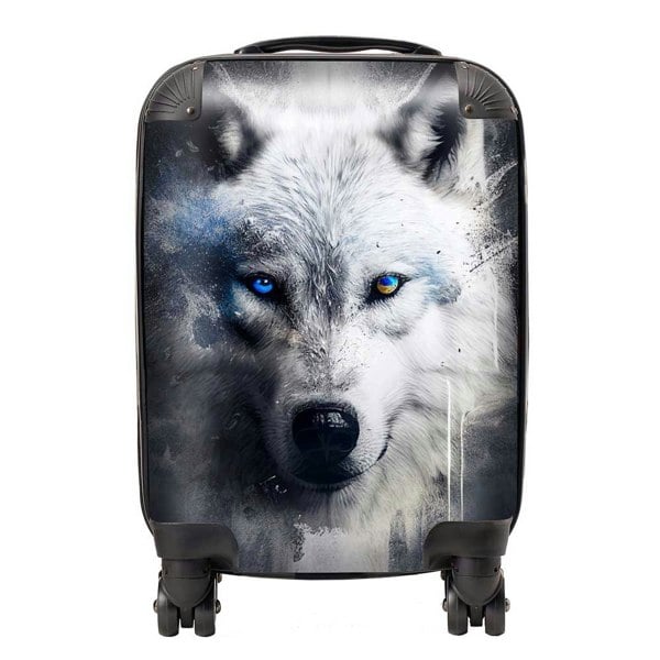 Warren Reed White Wolf Face Splashart Dark Background Suitcase