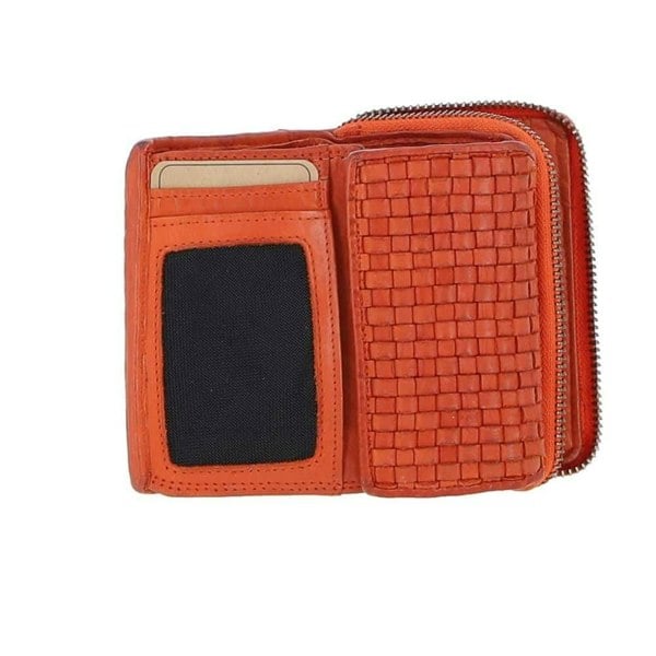 Vintage Woven Leather 7 Card Purse:  D-82