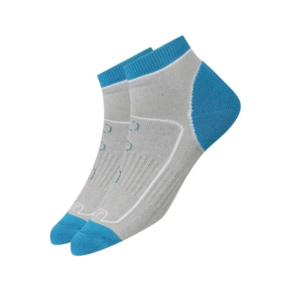 Regatta Women's Samaris Trail Colour Block Ankle Socks (Pack of 2) - Light Steel/Niagra Blue