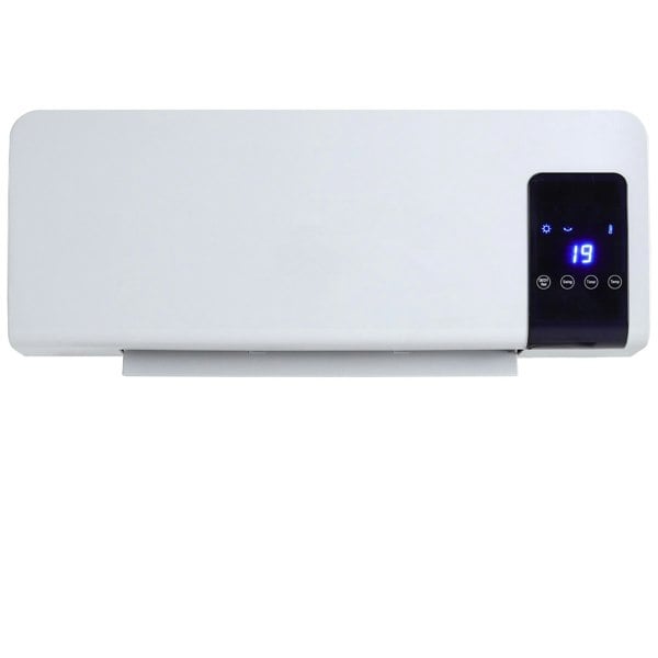 Wall Mounted White Electric Heater with Remote Control Space Heaters Living and Home