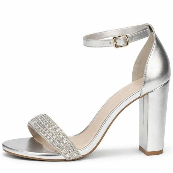 Anne Michelle Ladies Anne Michelle Block High Heel Shoes F12046