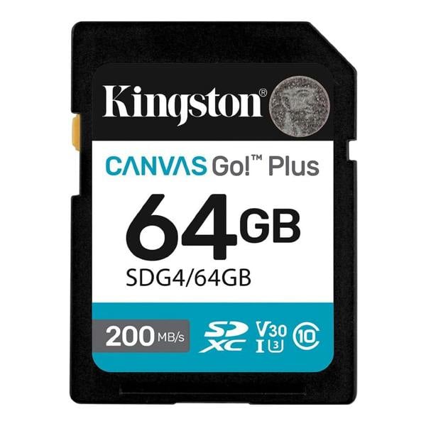 Kingston Canvas Go! Plus SDXC Card 200R C10 UHS-I U3 V30 64GB