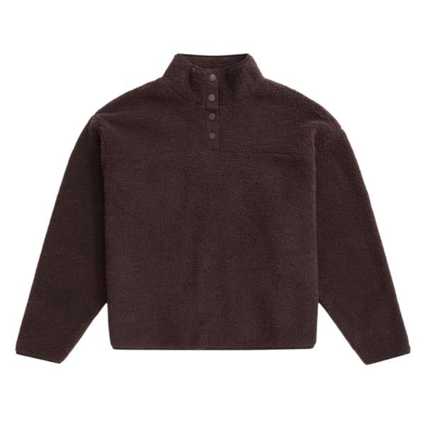 Animal Womens/Ladies Billie Bouclé Popper Detail Fleece Top - Brown - 