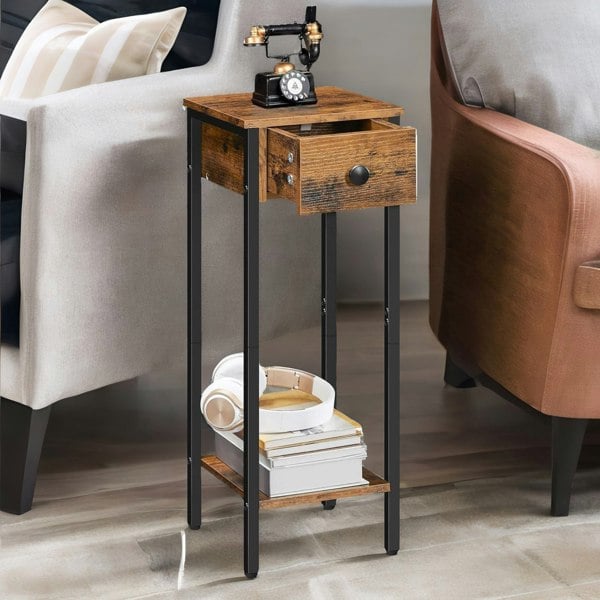 Rafaelo Mobilia Set of 2 Slim Side Tables