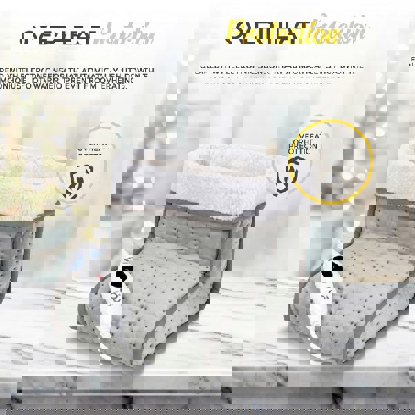 MONHOUSE Electric Foot Warmer - Soft and Breathable Heating Pad - Relaxing Heat Therapy