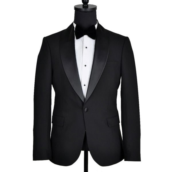 Alfredo Single Breasted Shawl Lapel Tuxedo - Black