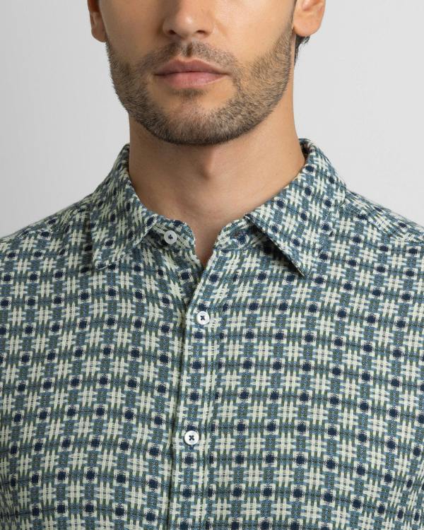 Steel & Jelly Poynton - Abstract Check Long Sleeve Shirt