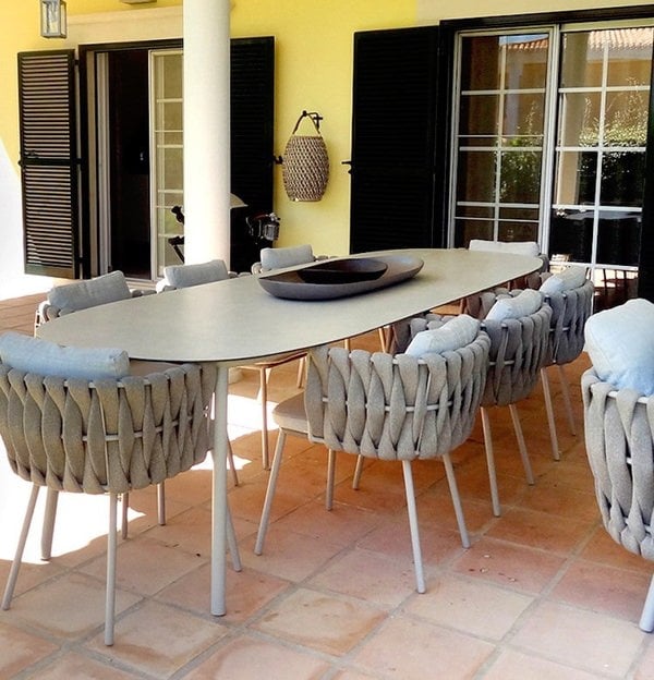 Vallee Rattan Outdoor Dining Table Set, Table With Six Dining Chairs-Weilai Concept-Weilai Concept