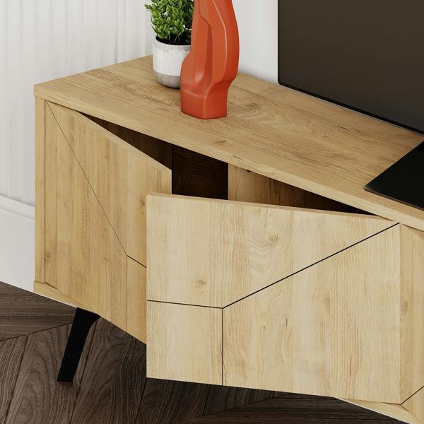 Decortie Dune Modern TV Unit Multimedia Centre with Storage Stylish TV Cabinet 65"