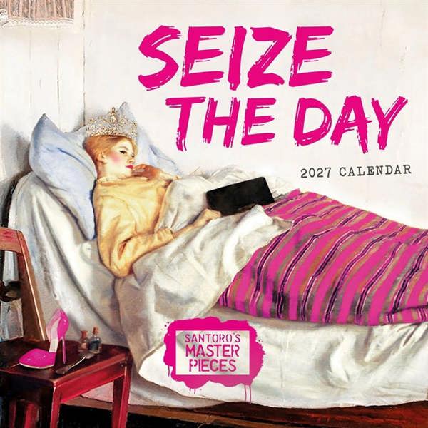 Santoro's Master Pieces, Seize The Day Calendar 2027, Wall Calendars, Month To View, Art, Gift