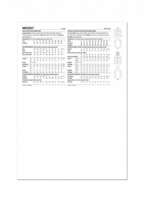 Know Me Sewing Pattern 2057, Jackets, Hoodies for Men, D5 (4-6-8-10-12) - Intermediate
