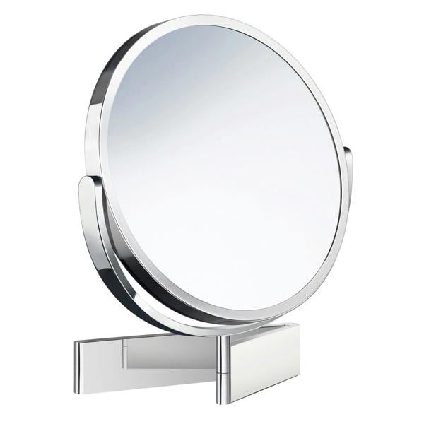 Polished chrome shaving/makeup mirror