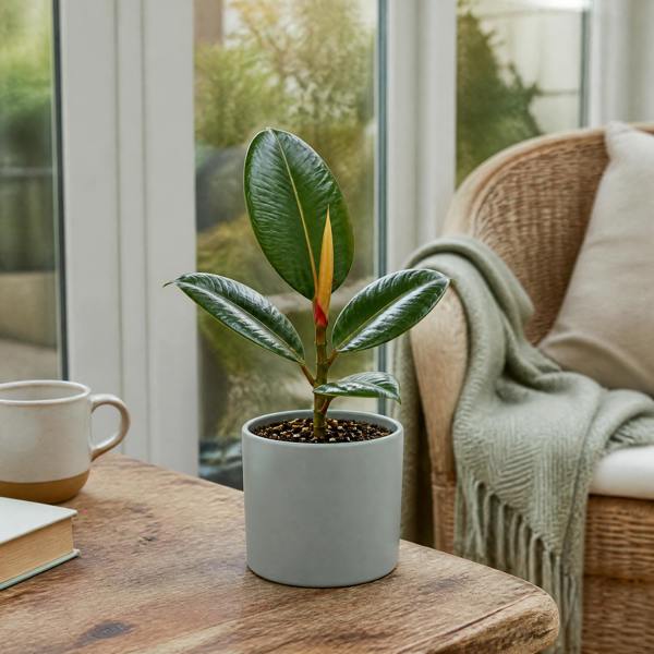 Ficus Robusta Rubber Plant 17cm Pot – Easy Care Indoor Houseplant Plants By Post