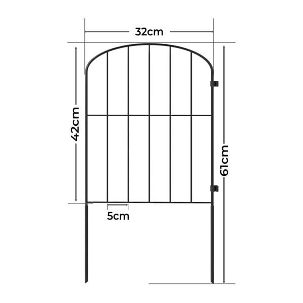 Levede 10 Pack Animal Barrier Metal Decorative Garden Fence Outdoor Pet Border
