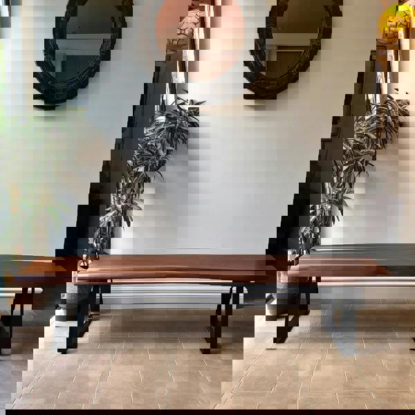 Elegant Sapele Seating Bench - TRL Handmade Furniture