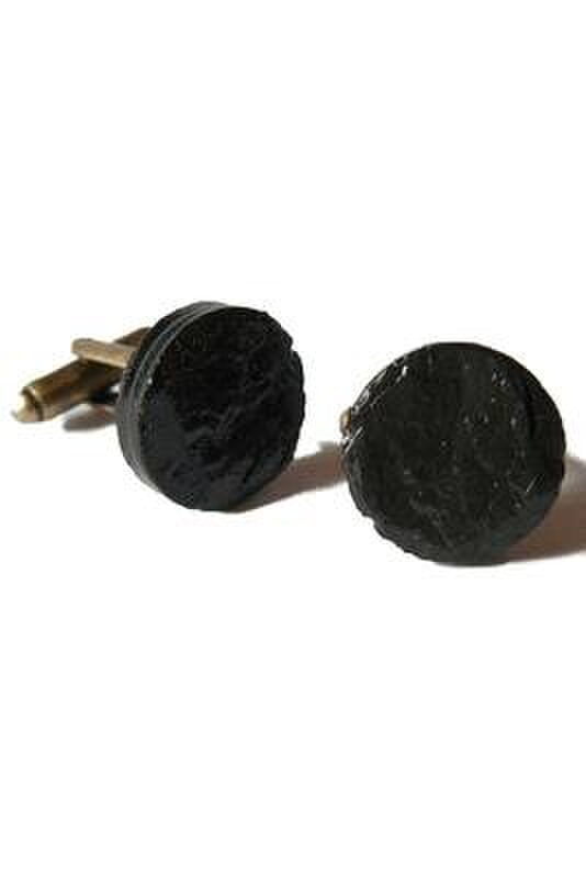 J Boult Designs Slate Cufflinks - Natural Slate - One Size