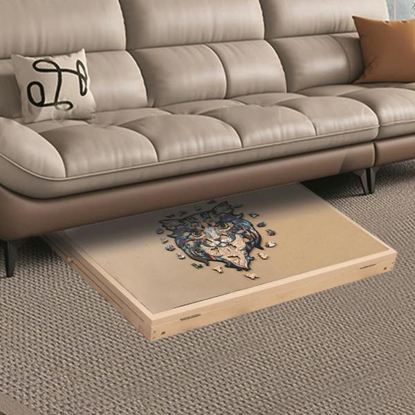Gr8 Home Adjustable Wooden 1000 Piece Jigsaw Puzzle Table Easel with Folding Legs & 2 Storage Drawers