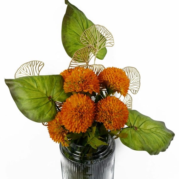 Leaf Pack of 6 x 65cm Golden Leaves Flower Arrangement Decoration