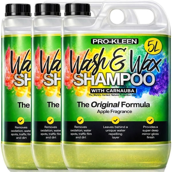 ProKleen Pro-Kleen 15 Litres Carnauba Wash and Wax Shampoo (Apple Fragrance)