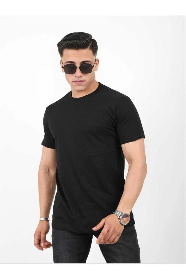 WOVCOR 100% Cotton Soft-Texture Slim Fit Crew Neck Men's T-Shirt
