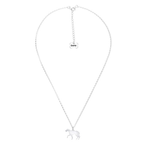 Mylee London Great Dane Silhouette Silver Necklace - Personalised