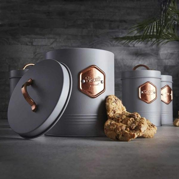 Cooks Professional 5 Piece Kitchen Storage Set | Grey / Copper