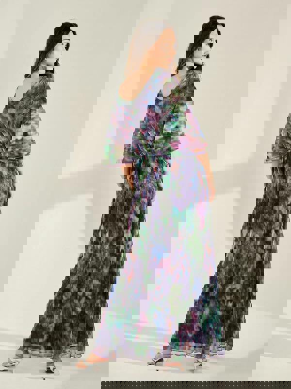 GWD Cameron Printed Metallic Maxi Dress