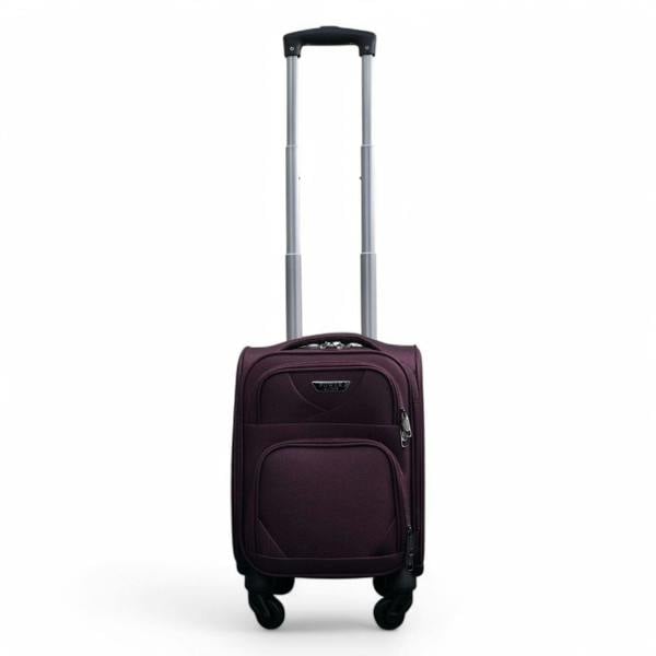 Infinity Luggage Soft Shell Lightweight Nylon Suitcase Set 4 Wheel Travel Case Holiday Bags