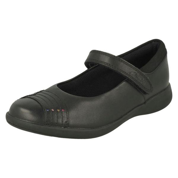 Clarks Girls Clarks Rainbow Detailed School Shoes Etch Beam