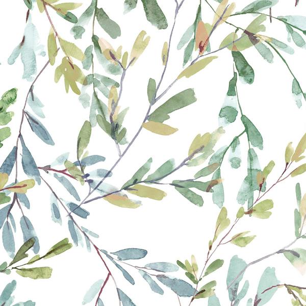 Laura Ashley Brayton Leaves Fresh Green wallpaper