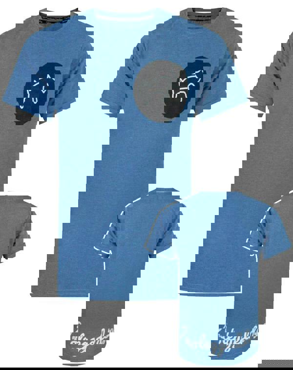 Two Legged Dog Mens Blue Logo Short Sleeved T-Shirt